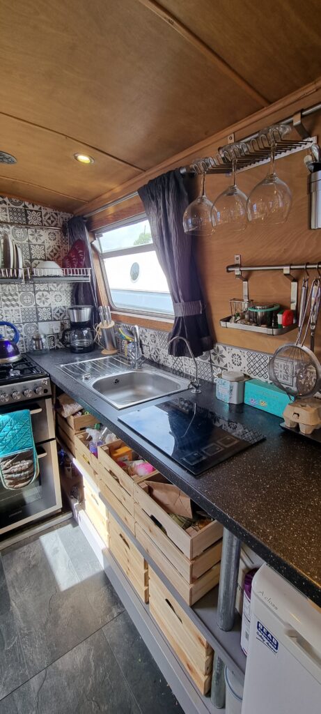 Living and working on a narrowboat galley