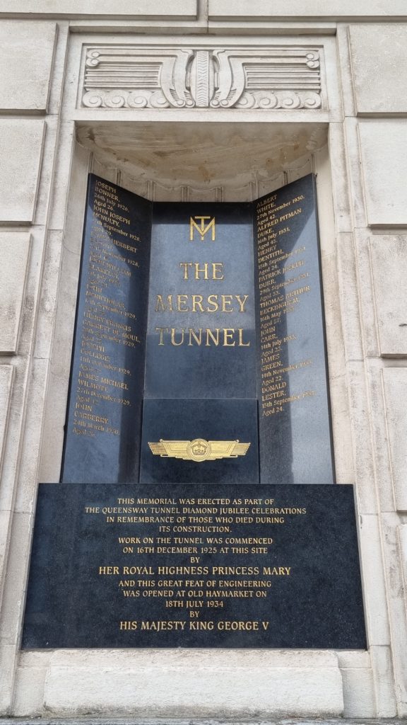 Mersey Tunnel Plaque