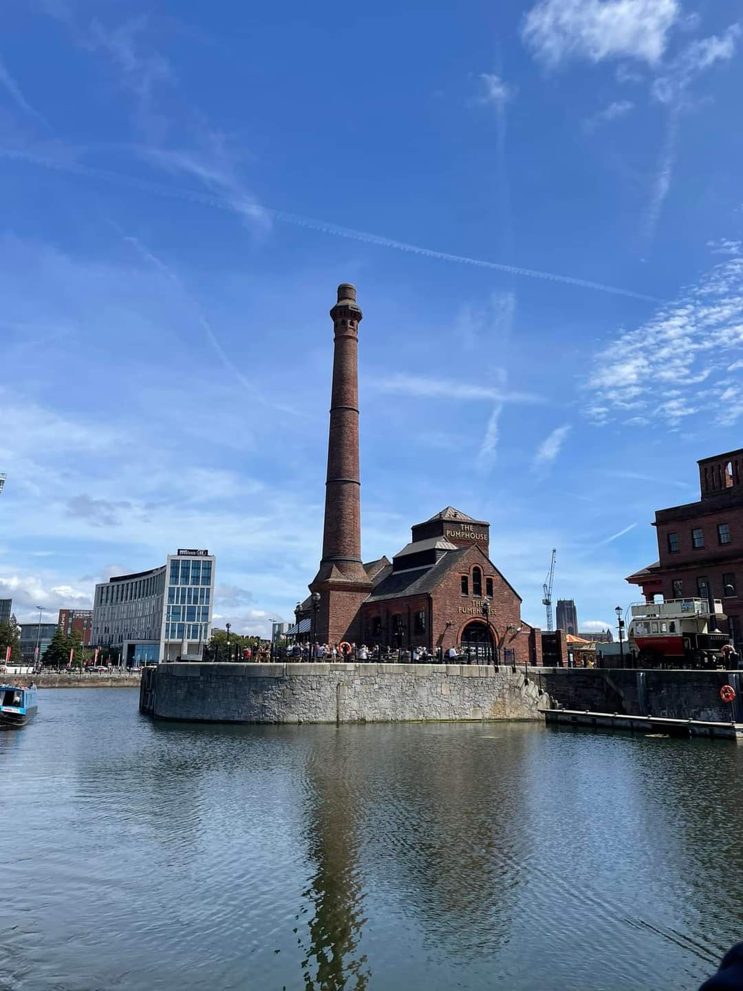 Arriving in Liverpool by narrowboat, canal cruise