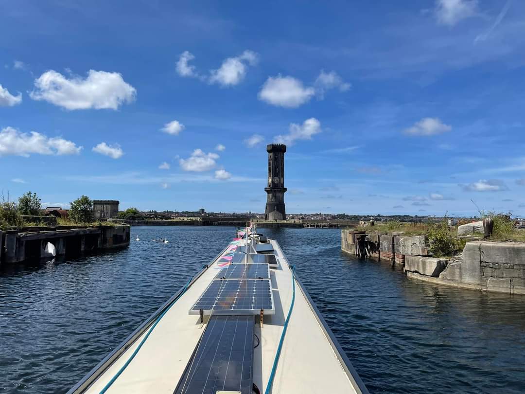 Canal cruise approaches Liverpool