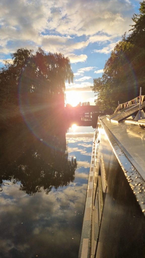 Sunset on the Leeds Liverpool. Canal at Burscough