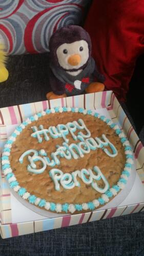 Percy and his birthday cookie